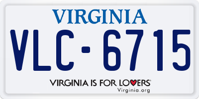 VA license plate VLC6715