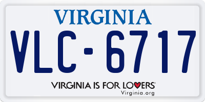 VA license plate VLC6717