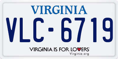 VA license plate VLC6719