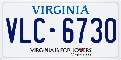 VA license plate VLC6730