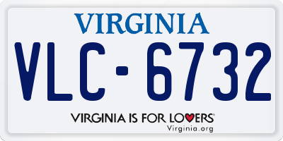 VA license plate VLC6732