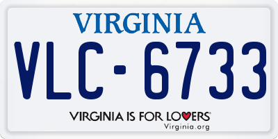 VA license plate VLC6733