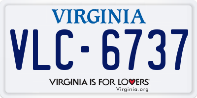 VA license plate VLC6737