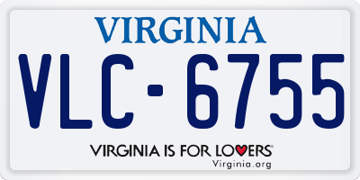 VA license plate VLC6755