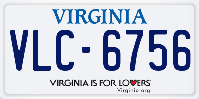 VA license plate VLC6756