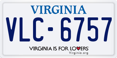 VA license plate VLC6757