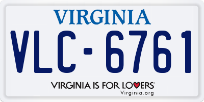 VA license plate VLC6761