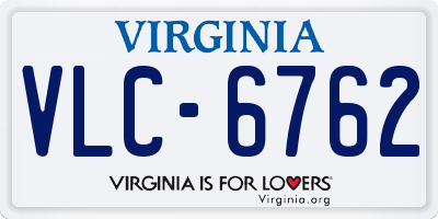 VA license plate VLC6762