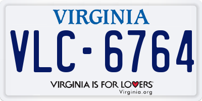 VA license plate VLC6764