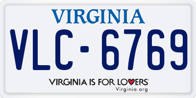 VA license plate VLC6769