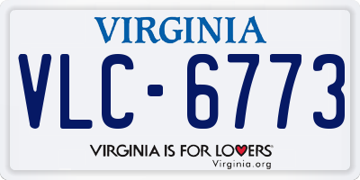 VA license plate VLC6773