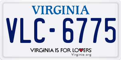 VA license plate VLC6775