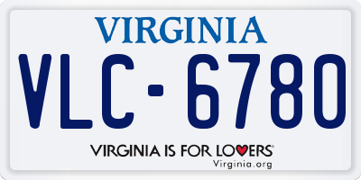 VA license plate VLC6780