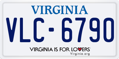VA license plate VLC6790