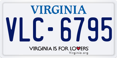 VA license plate VLC6795