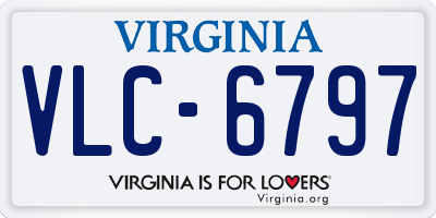 VA license plate VLC6797