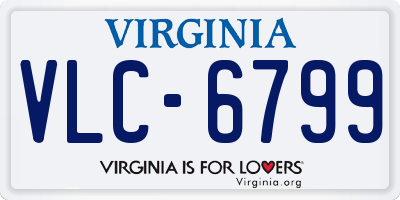 VA license plate VLC6799