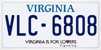 VA license plate VLC6808