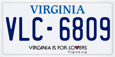 VA license plate VLC6809