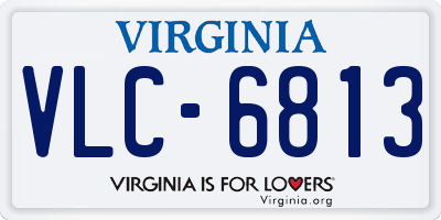 VA license plate VLC6813