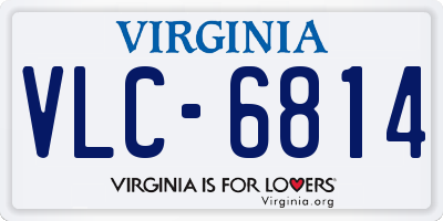VA license plate VLC6814