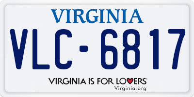 VA license plate VLC6817