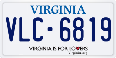 VA license plate VLC6819