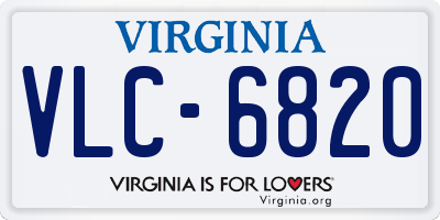 VA license plate VLC6820