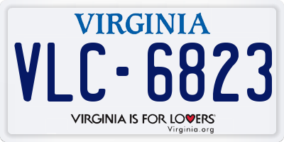 VA license plate VLC6823