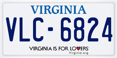VA license plate VLC6824