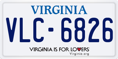 VA license plate VLC6826