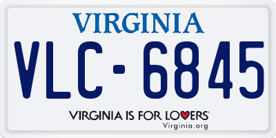 VA license plate VLC6845