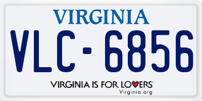 VA license plate VLC6856