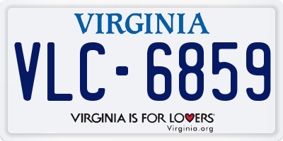 VA license plate VLC6859