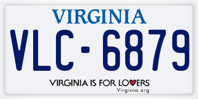 VA license plate VLC6879