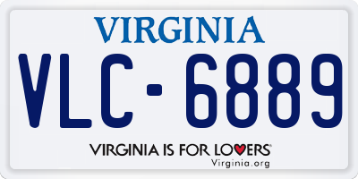 VA license plate VLC6889