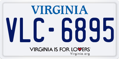 VA license plate VLC6895