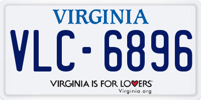 VA license plate VLC6896