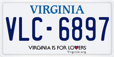 VA license plate VLC6897