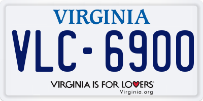 VA license plate VLC6900