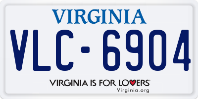 VA license plate VLC6904