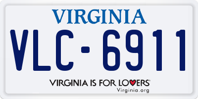 VA license plate VLC6911