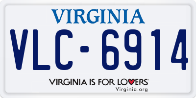 VA license plate VLC6914