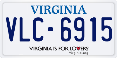 VA license plate VLC6915