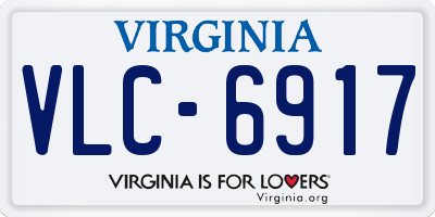 VA license plate VLC6917