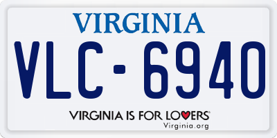 VA license plate VLC6940