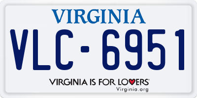 VA license plate VLC6951