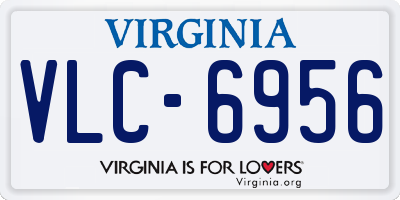 VA license plate VLC6956