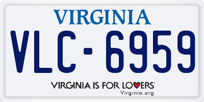 VA license plate VLC6959