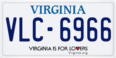 VA license plate VLC6966